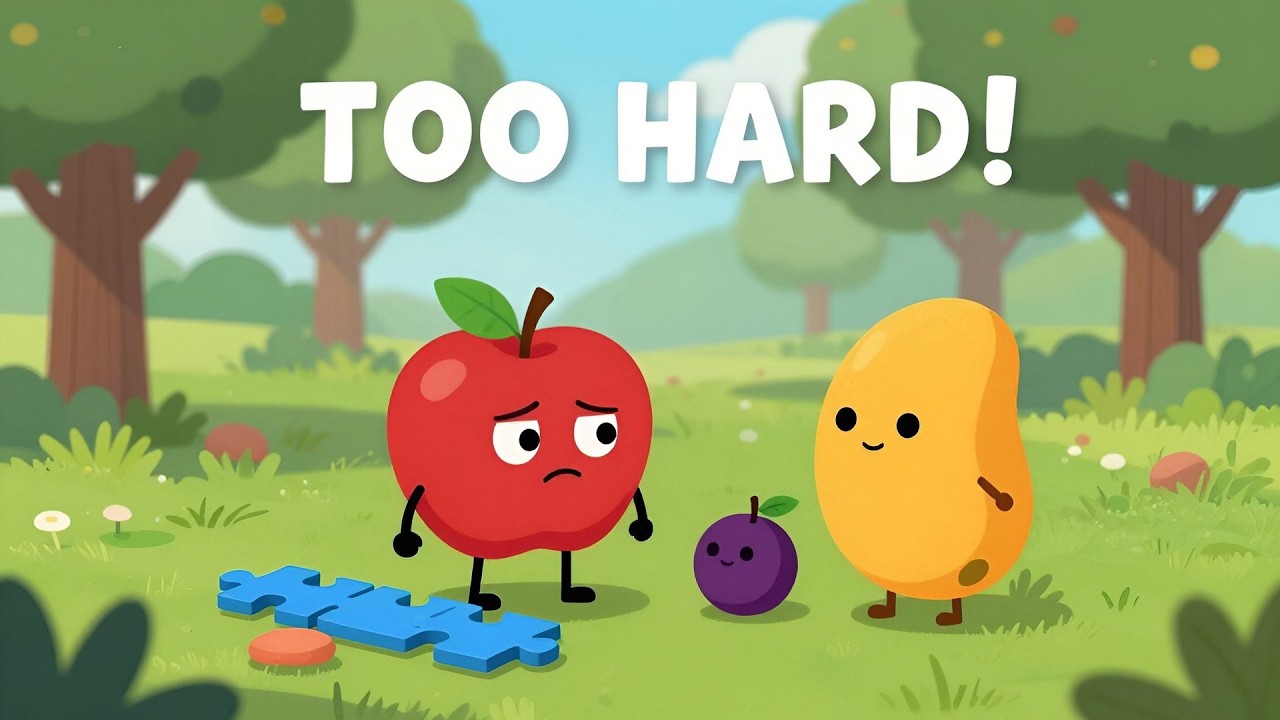 The Puzzle That Made Alfie Apple Want to Give Up! 😣 | Kids Learning Story