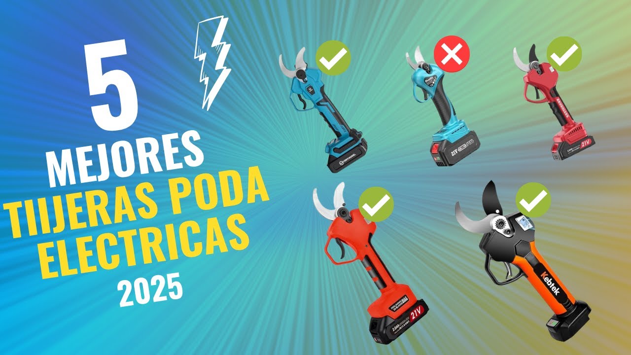 ✂️🌳 Las 5 Mejores Tijeras de Poda Eléctricas de 2025 Calidad-Precio ✅ NO COMPRES UNA SIN VER ESTO 🔥