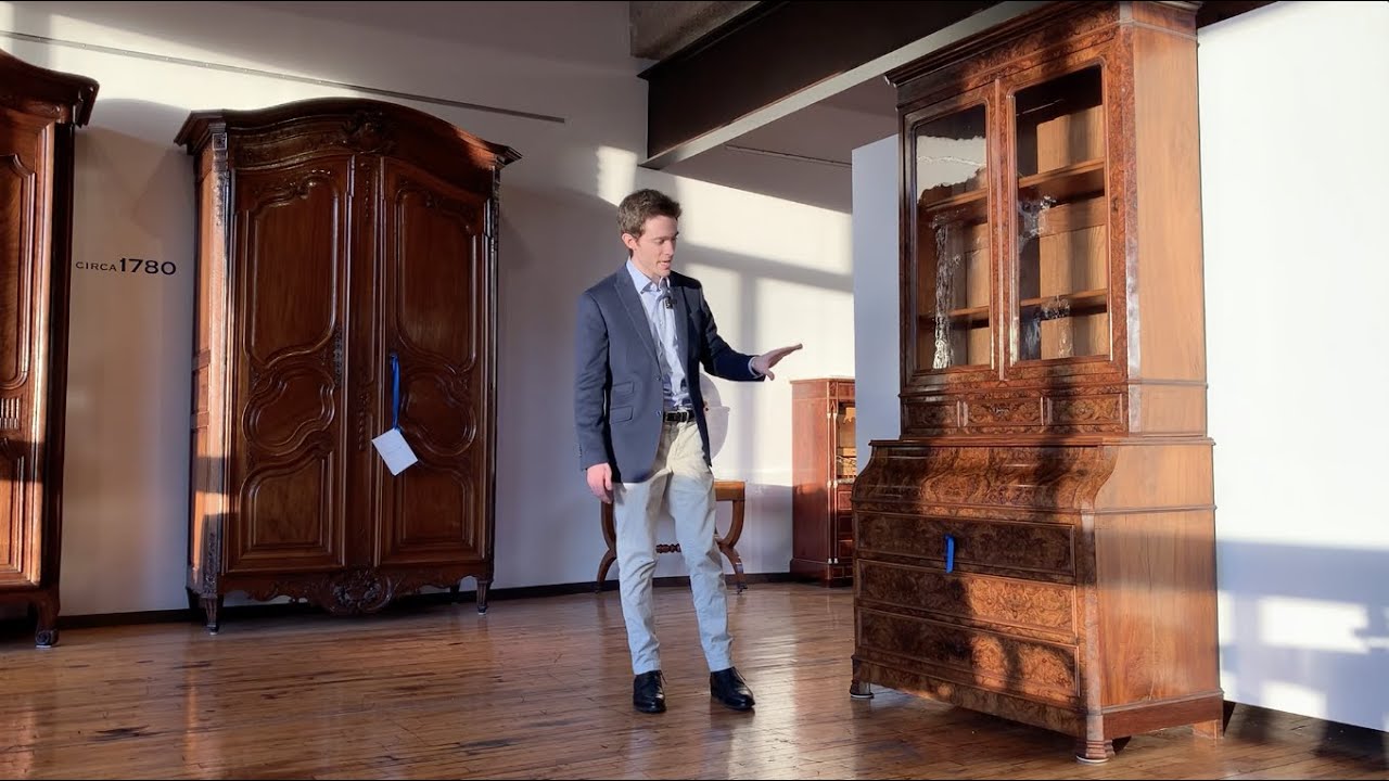 French Antique Louis-Philippe Mechanical Secretary Desk