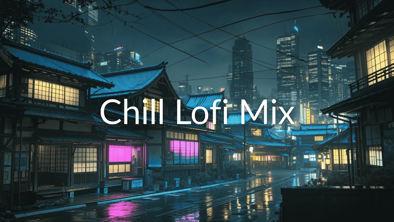 Tokyo Rainy Rooftops Lofi | Neon Cityscape