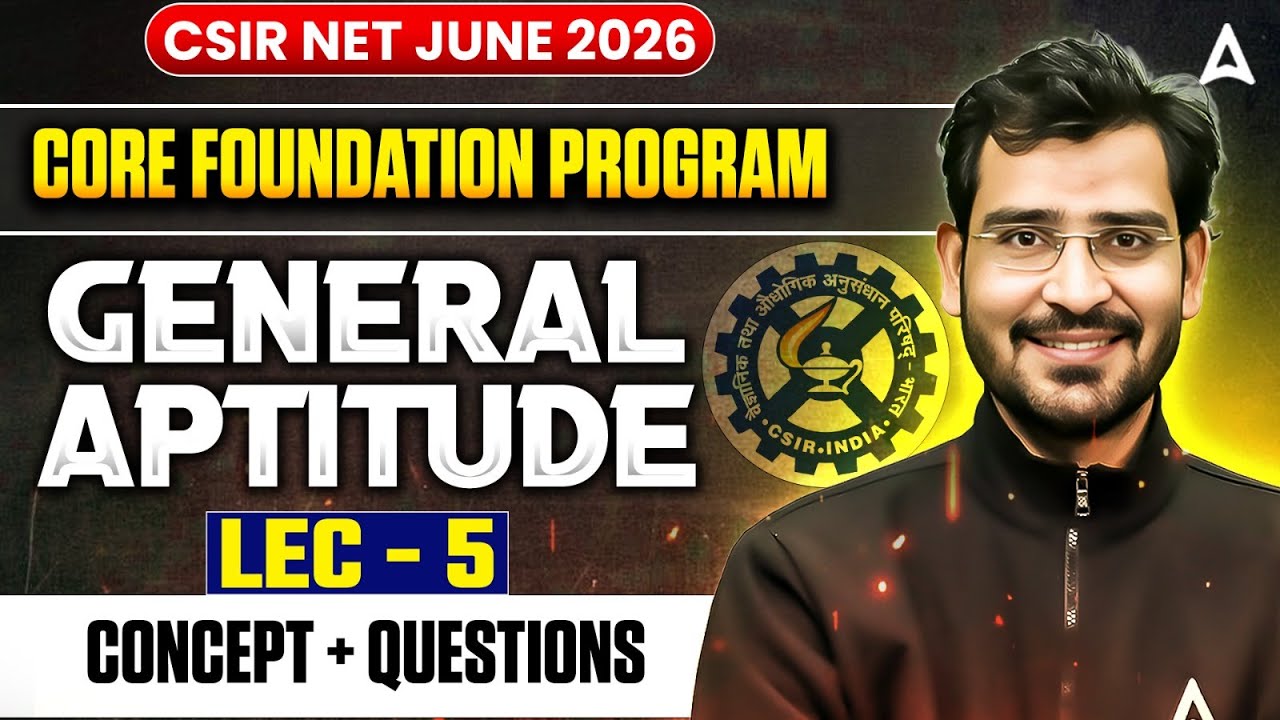 CSIR NET General Aptitude | CSIR NET General Aptitude Concept And MCQ's By Ajay Sir