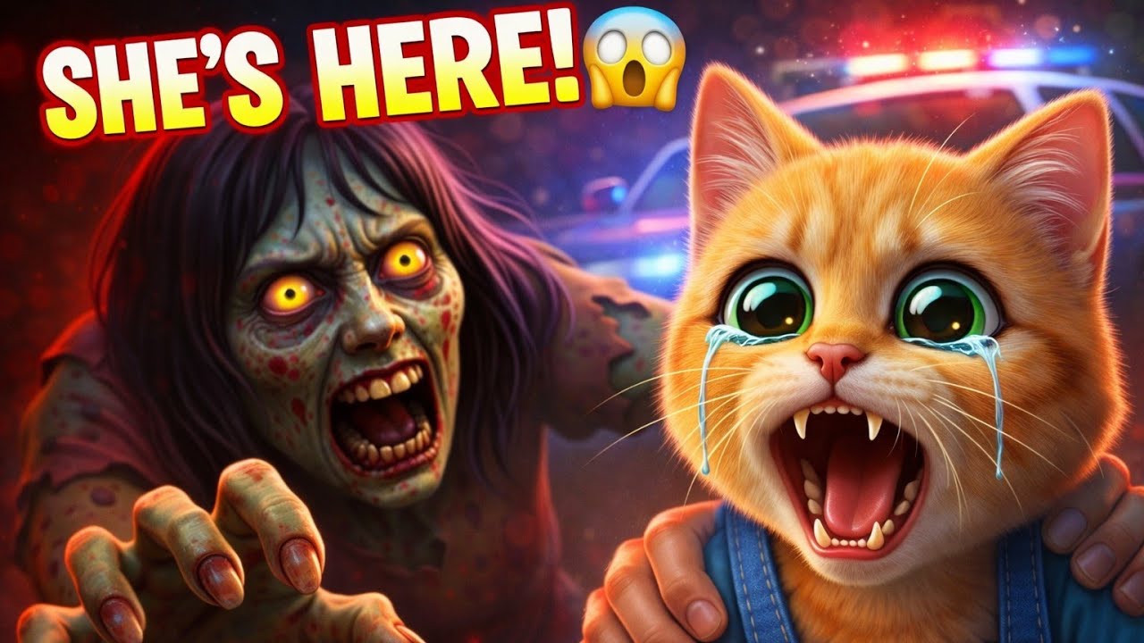 😱 OMG 🔥  Zombie Granny Enters Kitten's 🐱House 🧟 🚨But the Police catch her 👮🔗🚓