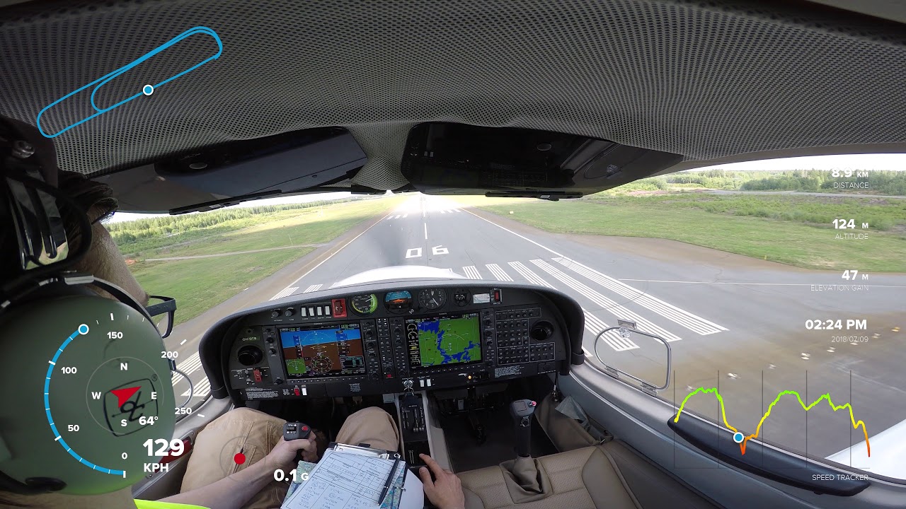 Glide approach to Tampere (EFTP) airport on 9th of July