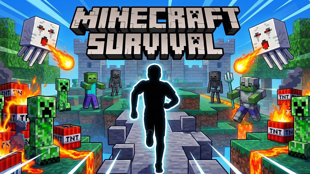 MINECRAFT SURVIVAL Immersive Interactive Warm Up | Real Minecraft Boss Fight! Viral Interactive Game