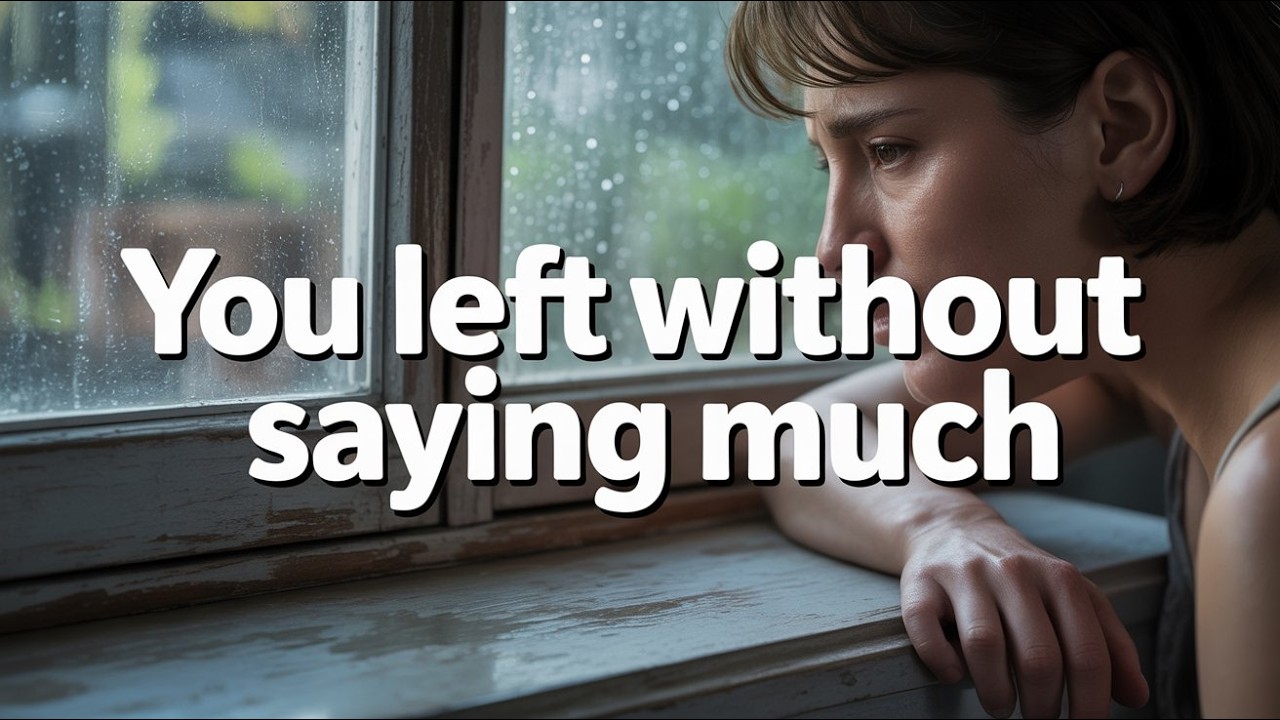 You Left Without Saying Much