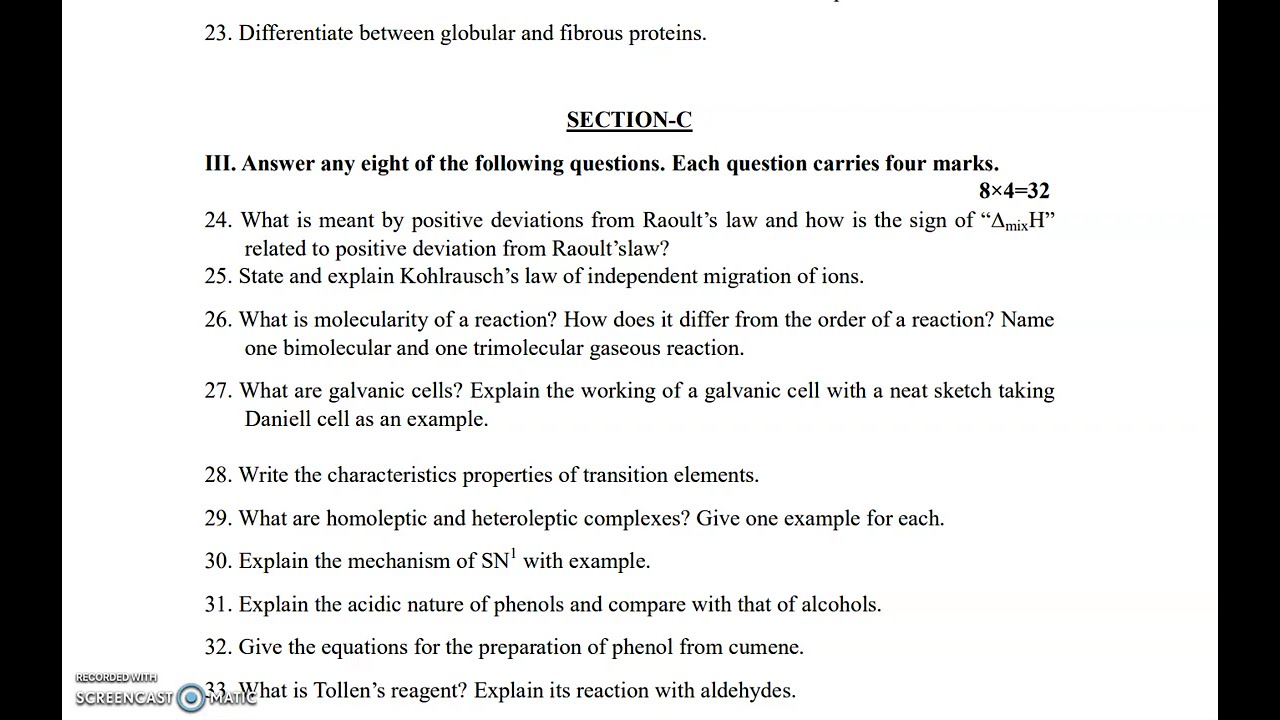 AP Inter 2nd Year Chemistry Model Question Paper 2027 | BIEAP IPE 2027 Latest Model Paper