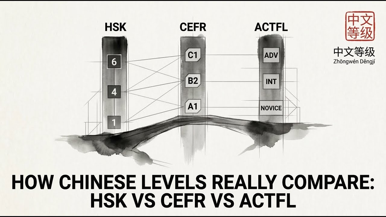 HSK vs CEFR vs ACTFL: How Chinese Levels Really Compare