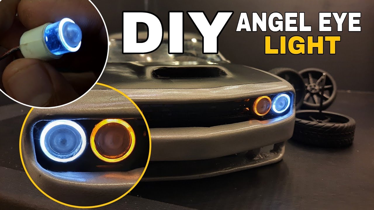How to make angel eyes for miniature car | DIY angel lamp | Headlight | Expert malayalam