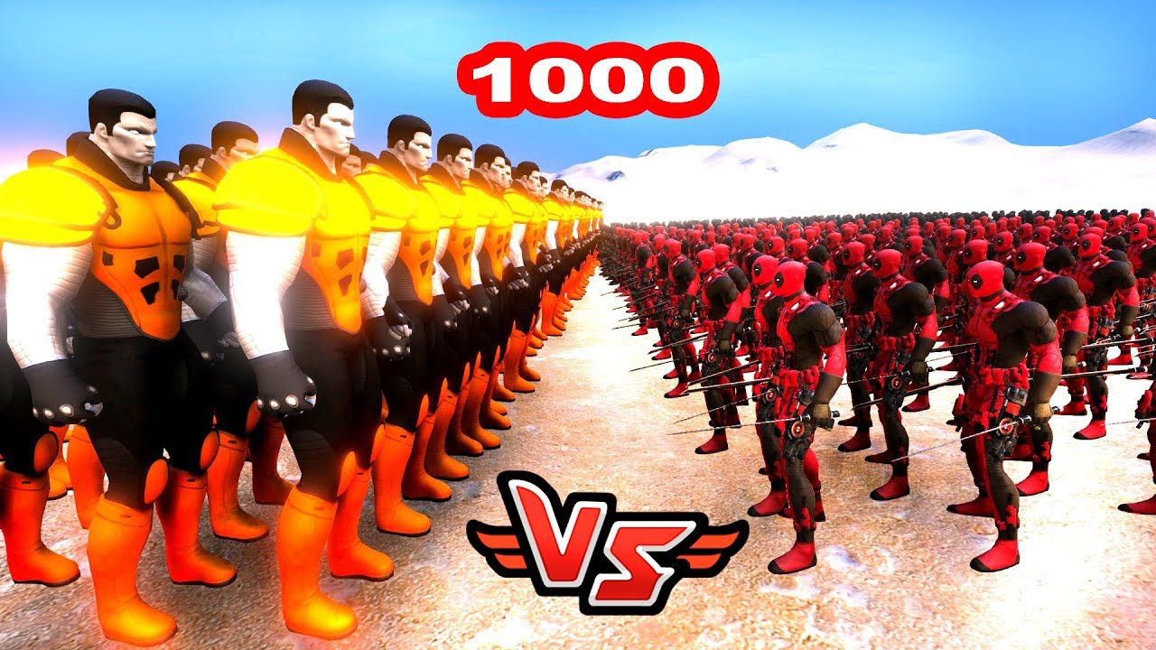 1000 DEADPOOL VS 1000 COLOSSUS 😱 - Süper Kahramanlar