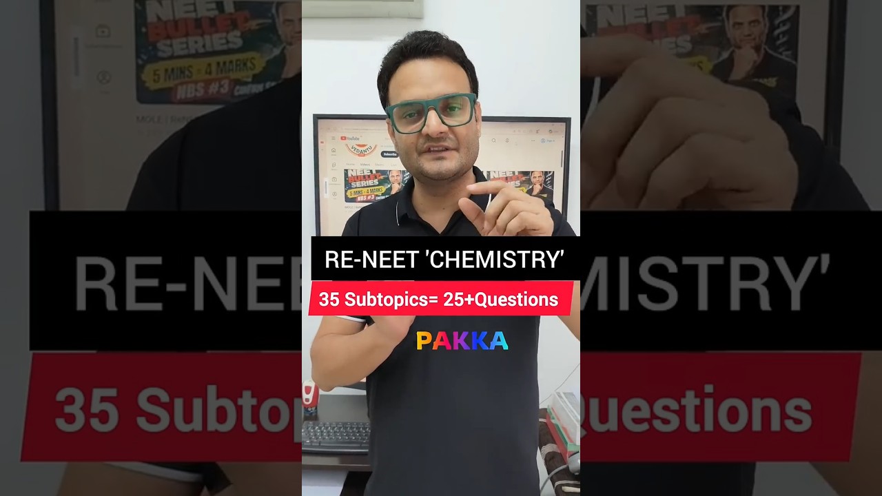 ReNEET Chemistry 🔥 35 Subject = 25 Questions #ytshorts #reneet2026 #neet #sarveshsir