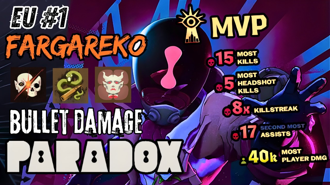 Fargareko EU #1 PARADOX 🔮 Goes 15/2/17 with BULLET DAMAGE Build | High MMR Deadlock Eternus VI