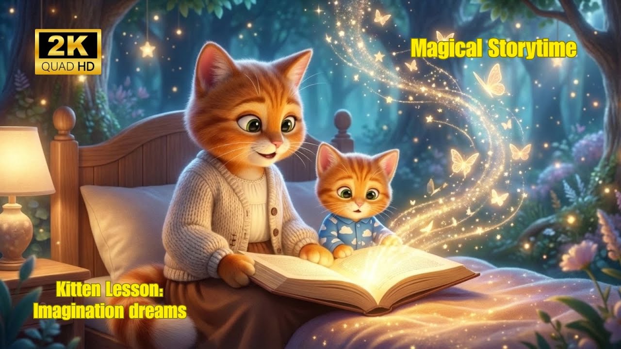Cat Story: Mama Cat Tells To LEO Kitten Magical Bedtime Stories📖Tapping & Page Turning with Mama Cat