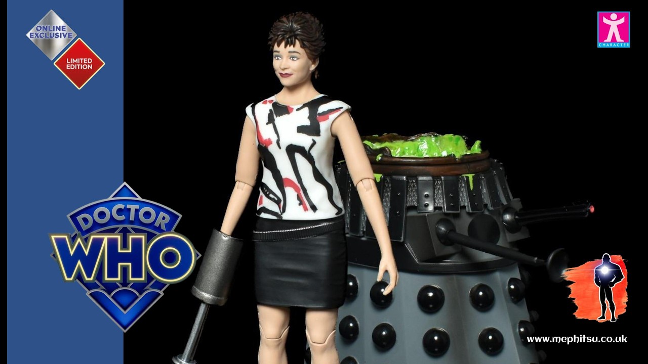 Doctor Who Vortex Edition Tegan Jovanka and Destroyed Dalek from Resurrection of the Daleks