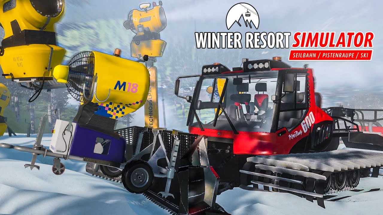 WINTER RESORT Simulator #14: BESCHNEIUNG: TechnoExpert-Schneekanonen im Einsatz | Seilbahn Simulator