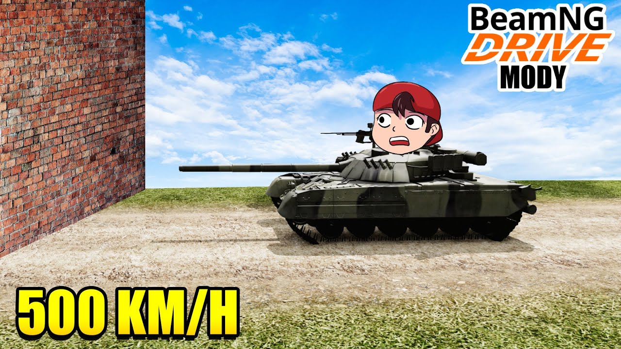 🧱🚙 CZOŁGI vs ŚCIANA w BEAM.NG Mody 🧱🚙