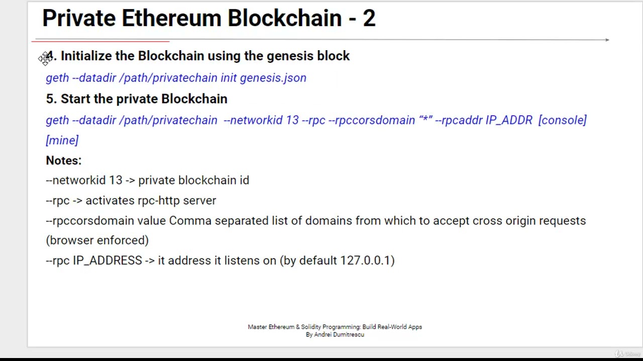 095 Set Up a Private Ethereum Blockchain