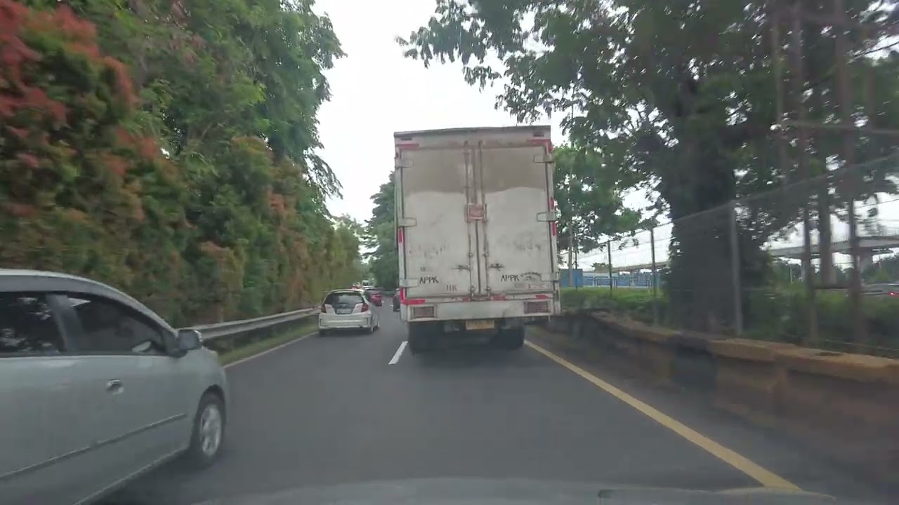 Drive from Taman Mini to Cililitan East Jakarta, From Jagorawi Toll Road to City Streets