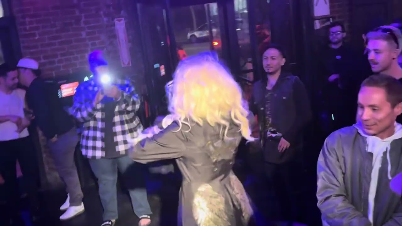 Ashlayy Glam performing circus at Revolver in West Hollywood