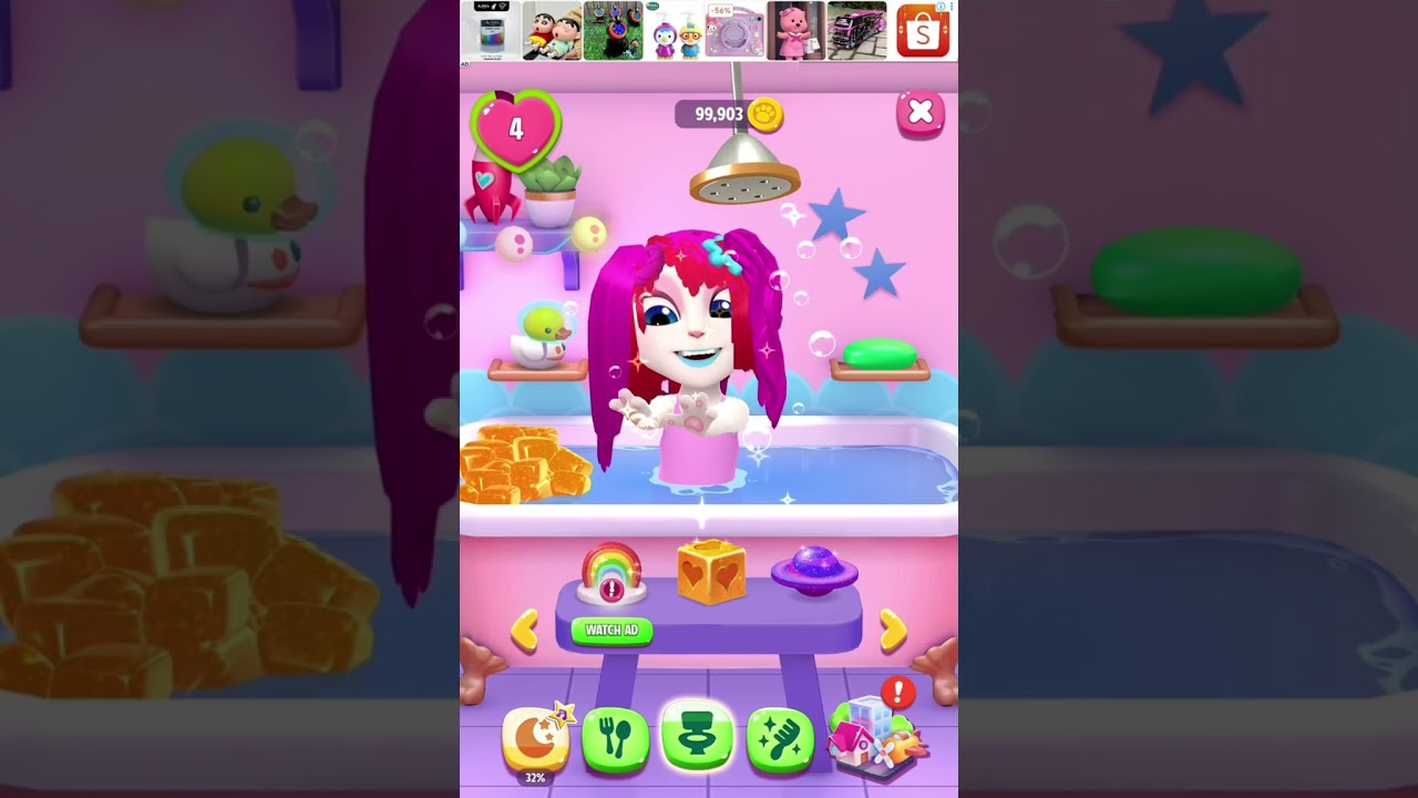 Angela lagi buat dress baru #gameanak #mytalkingangela2 #mytalkingtom2 