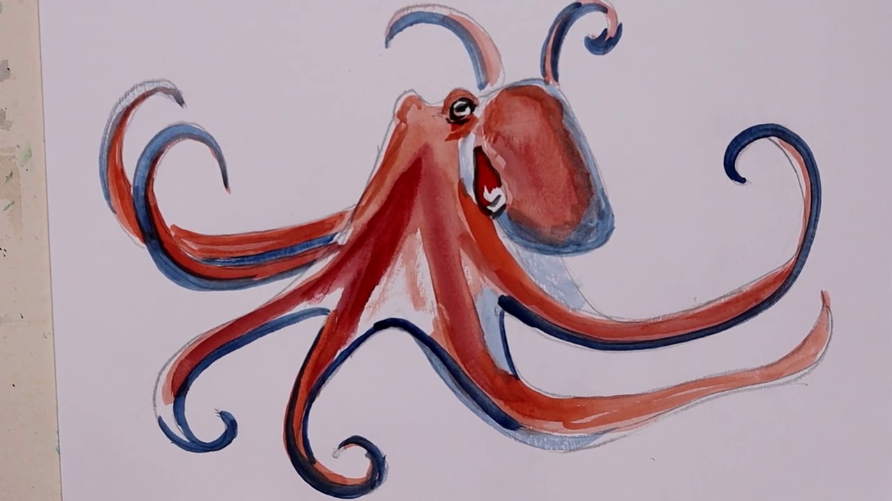 How to paint an Octopus the easy way