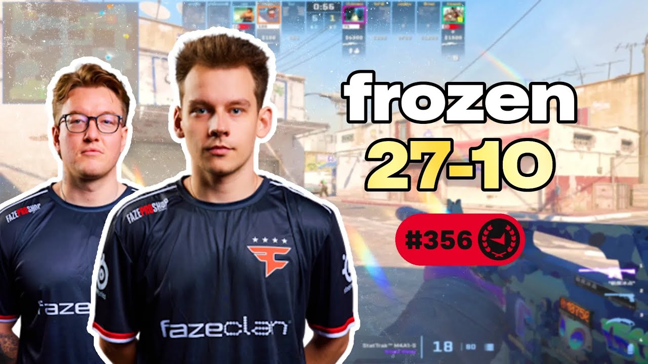 FROZEN 27-10 с дождём EU FACEIT POV (Dust2) | 3986 ELO