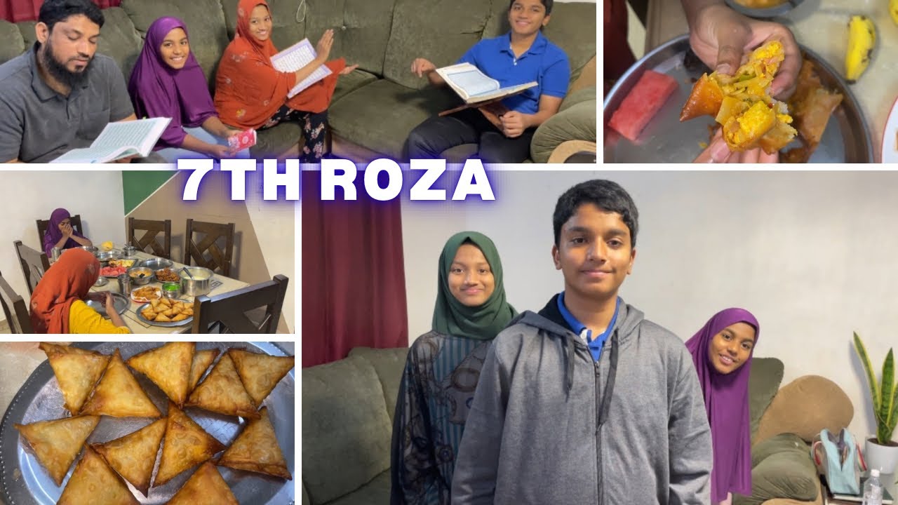 7th roza with paneer samosa | custard falooda juice| taraweeh with team |Why tiffin pack in Ramadan?