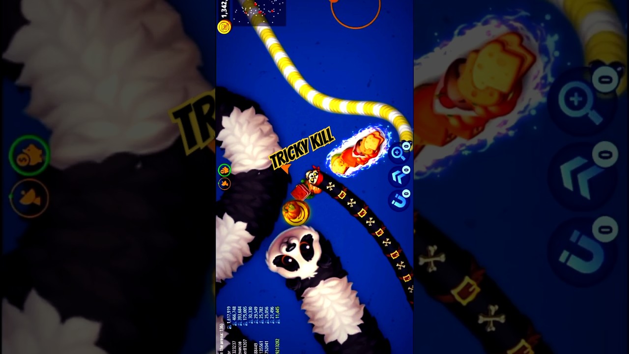 Worms Zone Troll Kill | Tricky Snake Trap Gameplay #shorts