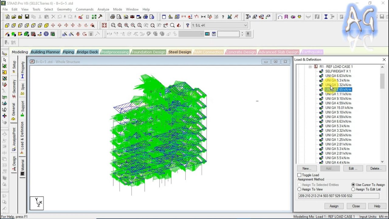 How to Assign Rigid Floor Diaphragm in STAAD Pro & Define Reference Load Case