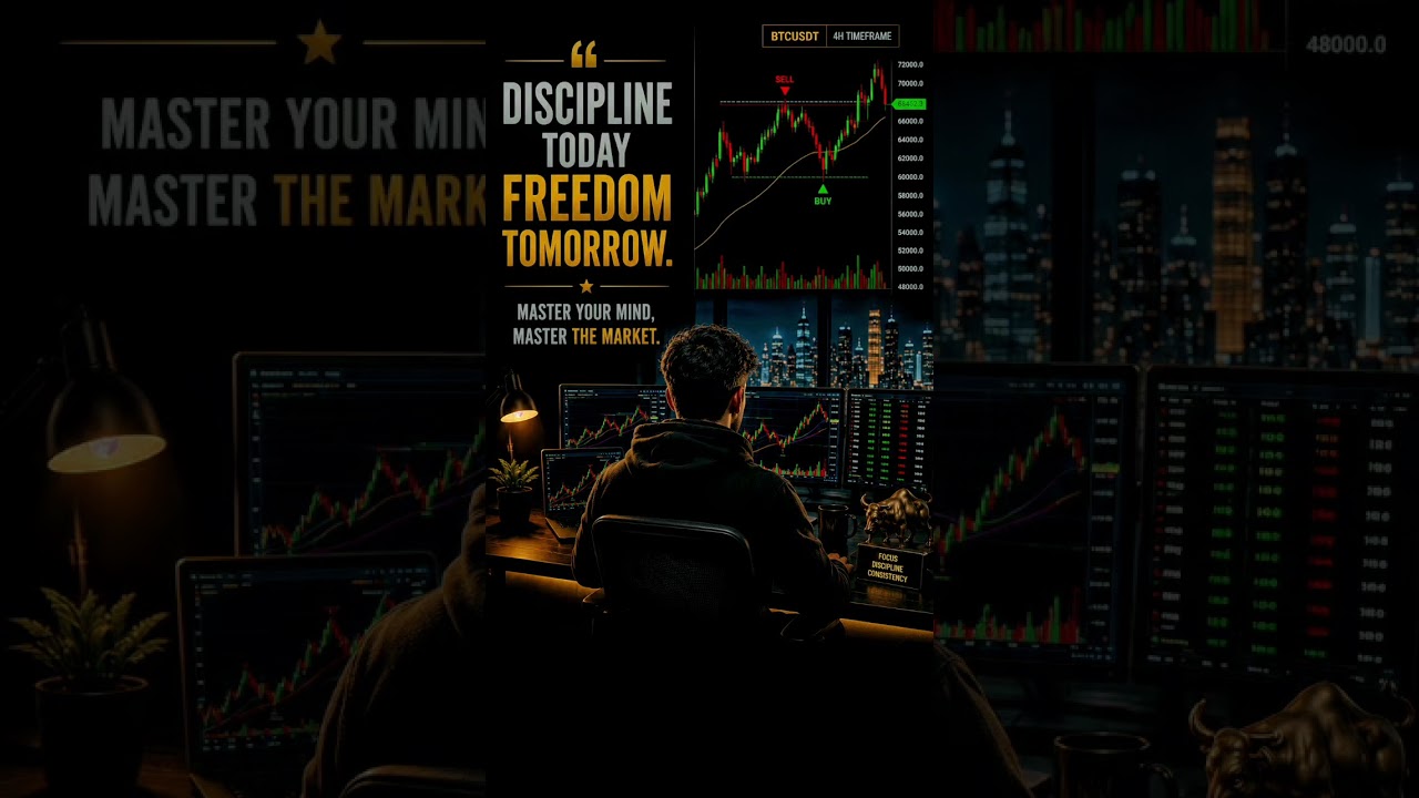 Discipline Today, Freedom Tomorrow 📈 | Trading Mindset | Stock Market Motivation #shorts