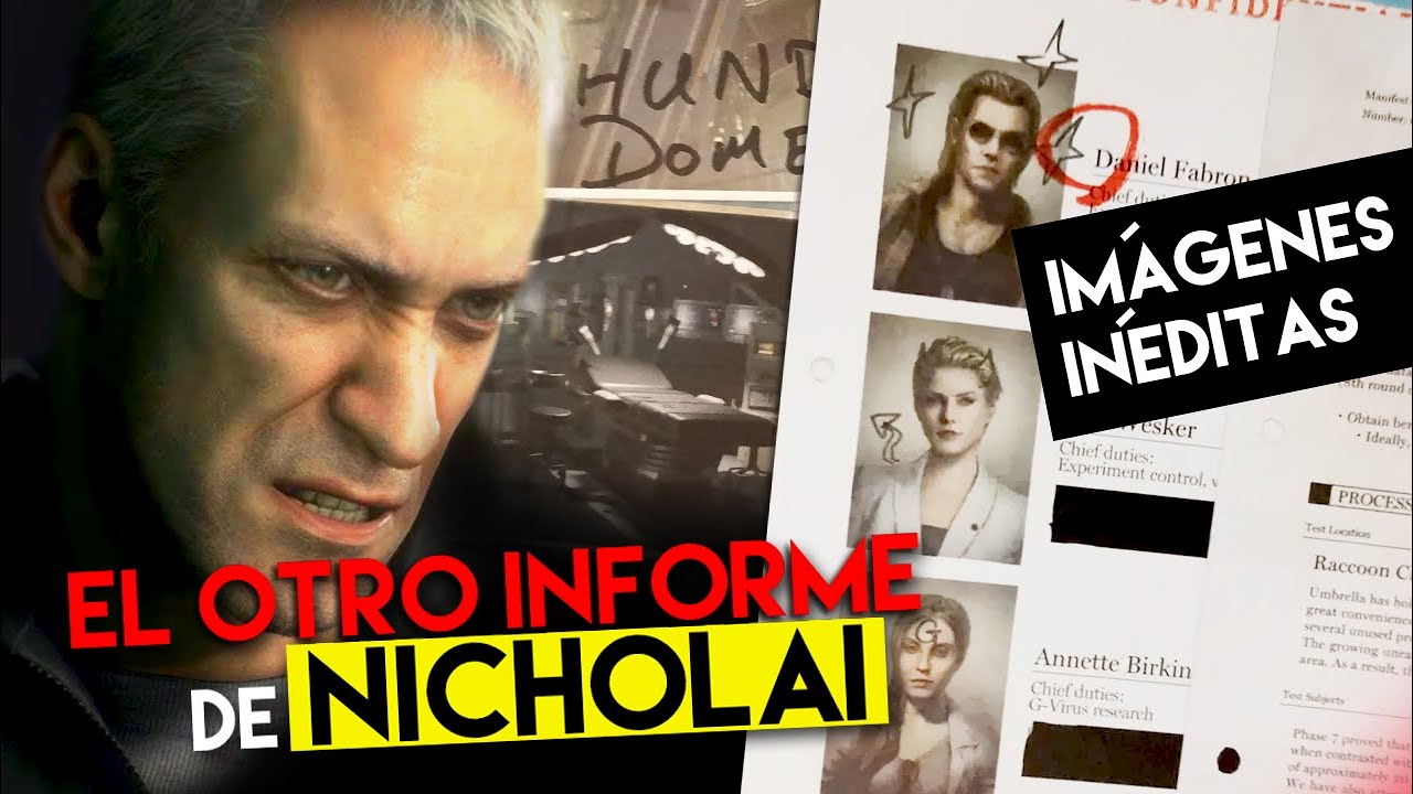 EL OTRO INFORME DE NICHOLAI | MATERIAL OFICIAL RESIDENT EVIL 3 REMAKE