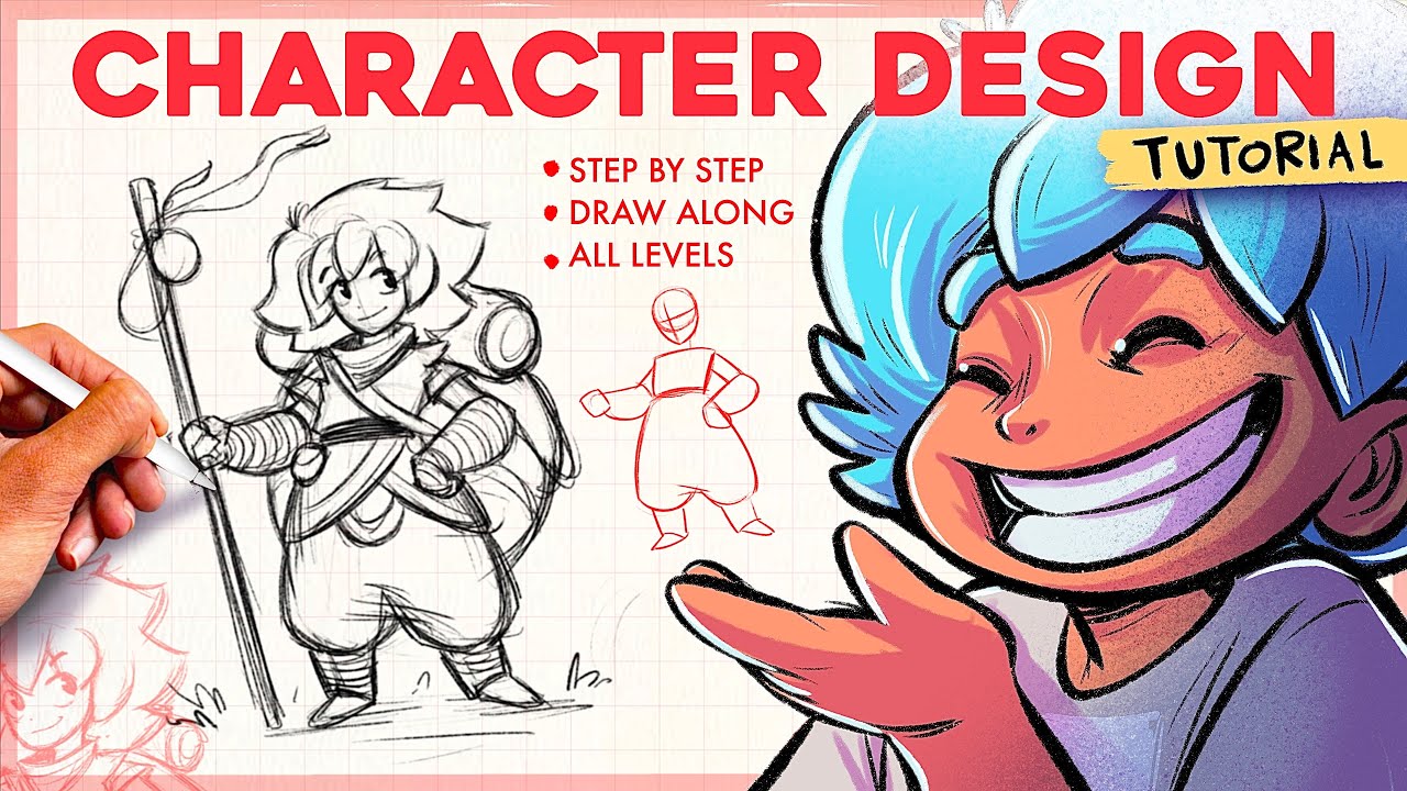 How to Draw Characters? (Beginner Friendly - Step by Step) - DRAW ALONG