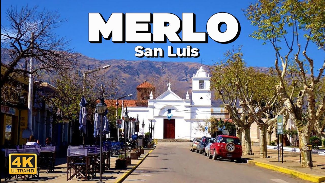 Mediodía en MERLO (Walking Tour) | SAN LUIS 4K 🇦🇷