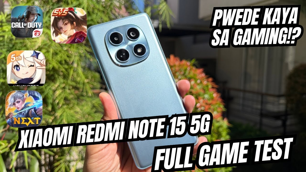 XIAOMI REDMI NOTE 15 5G FULL GAME TEST: 5G GAMING PHONE DIN ITO!