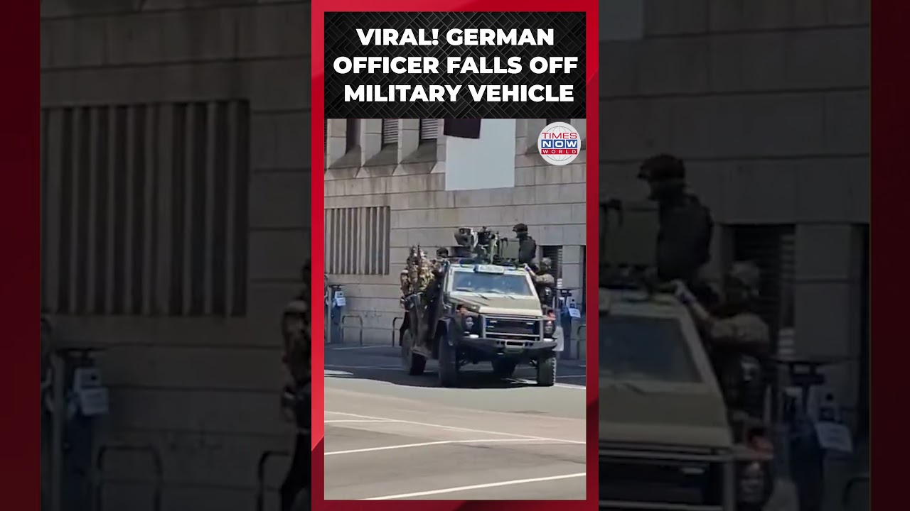 DRAMATIC! German Military Officer Tumbles from A Vehicle in Nuremberg | Times Now World