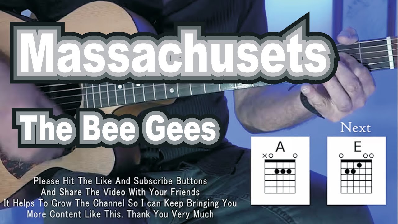 The BEST & EASIEST way to play MASSACHUSETTS by THE BEE GEES. Guitar Play Along with Original Vocals