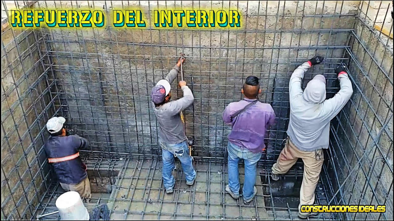 Ep 6-13 | Refuerzo del interior | Cisterna de concreto armado | CONSTRUCCIONES IDEALES