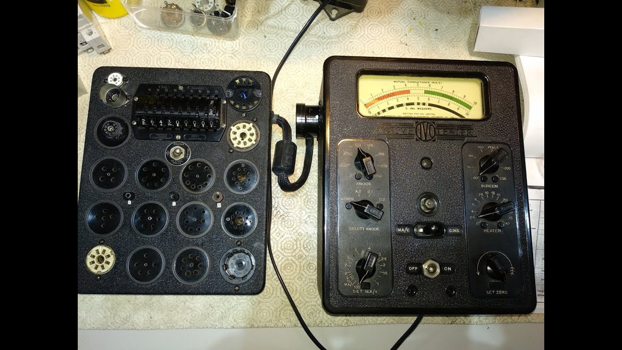 Avo Valve Tester (Two Panel) testing a 45 (Röhrenprüfgerät, Tube tester, Valve tester)
