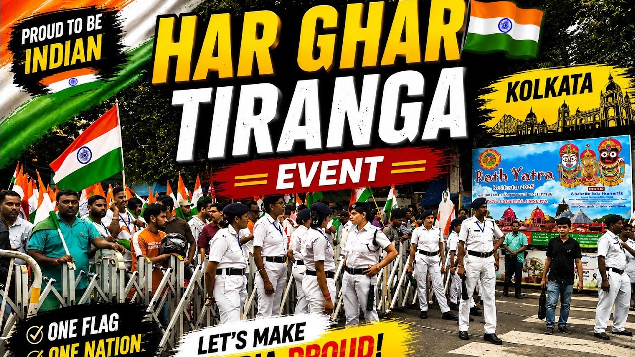 Har Ghar Tiranga in Kolkata ❤️🇮🇳 | Amazing Street Event & Crowd | Kolkata Vlog