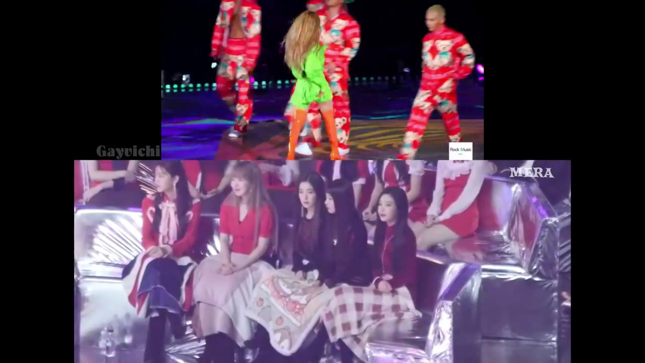 171202 RED VELVET reaction to HYUNA - Lip & Hip @ Melon Music Awards 2017