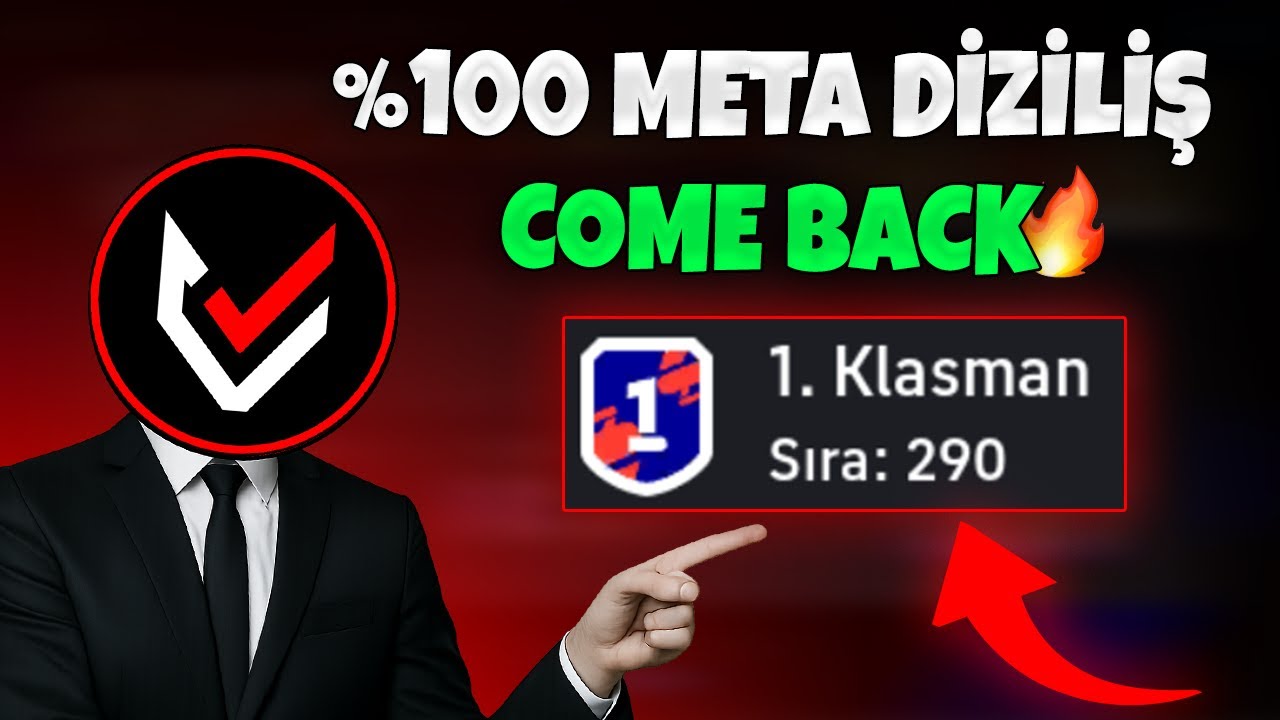 %100 META DİZİLİŞ 🔥 KLASMANDA DÜNYA 290. OYUNCUYA COME BACK ATTIM 🔥 eFootball 2026 Mobile