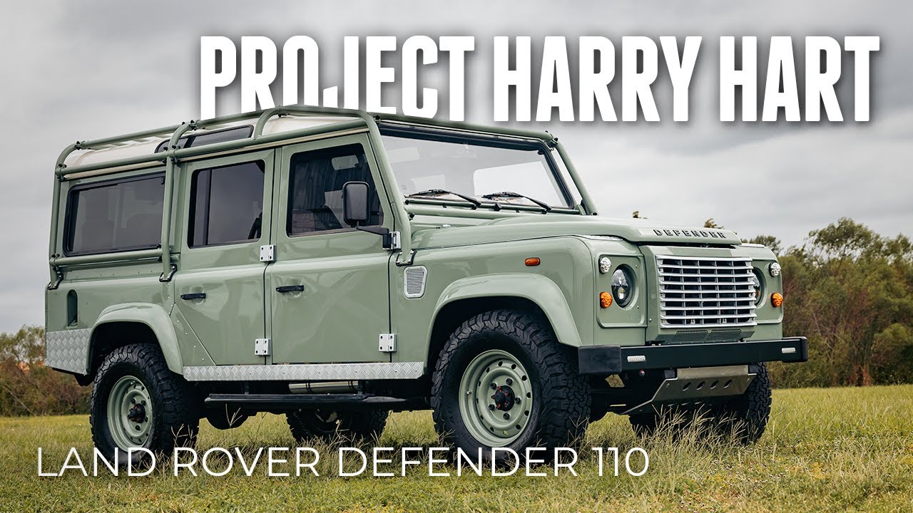 Grasmere Green Heritage Land Rover Defender 110 with a V8