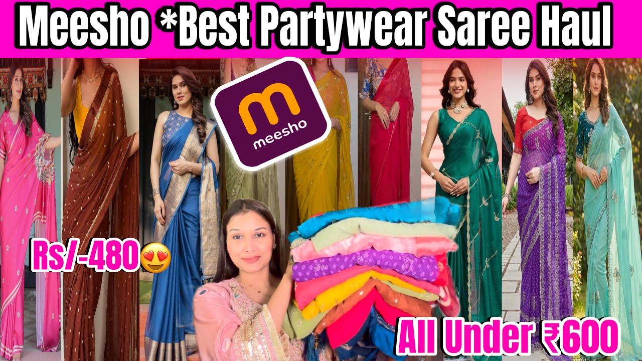 Meesho Partywear Saree Haul | @Seema maurya