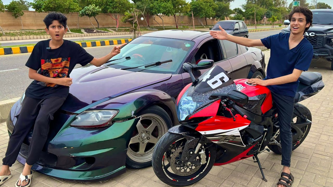 Heavy Bike vs Vampire Sports Car Challenge at Track!  