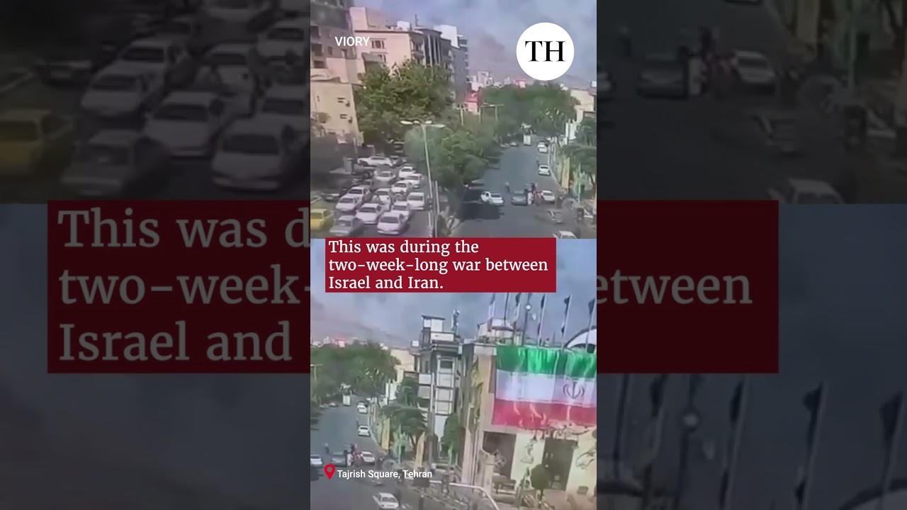 Israel-Iran conflict | CCTV footage of an Israeli strike in Tehran, On June 15.