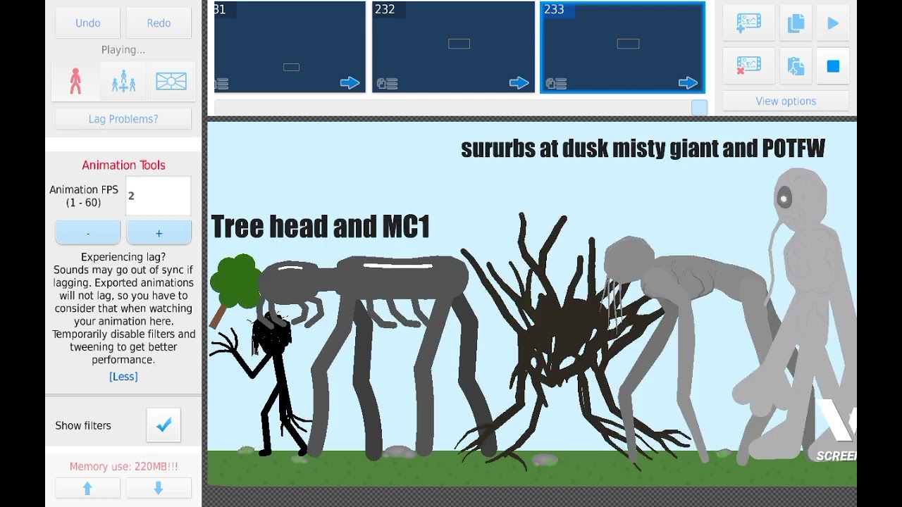 Giant size comparison (stick nodes)
