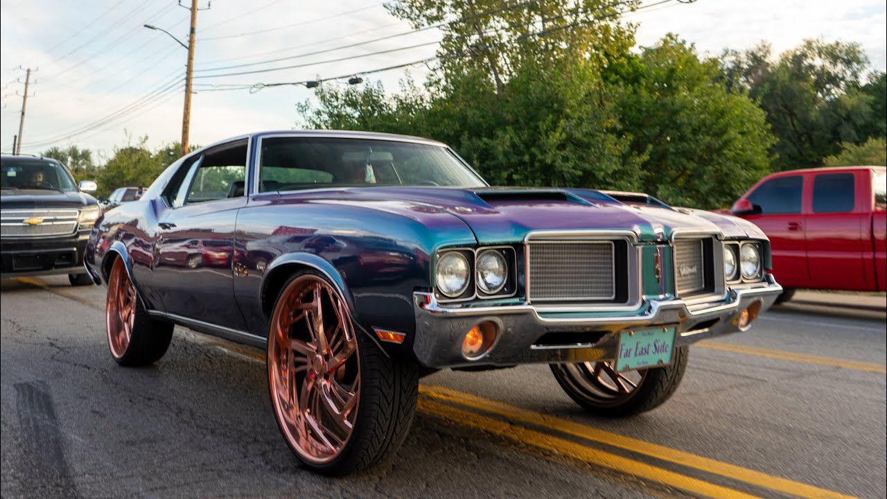 LITT Stunt Sundays 2023 @ Riverside Park--Indianapolis, IN pt 2 BIG RIMS / AMAZING WHIPZ CANDY PAINT