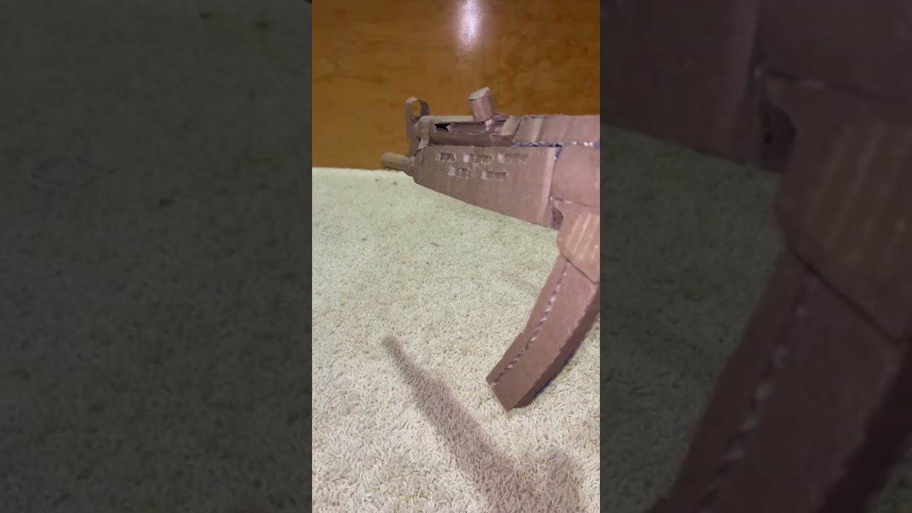 MP5A3 cardboard build! (Disclaimer: Fake gun) #cardboard #crafts #cool #shorts #mustard