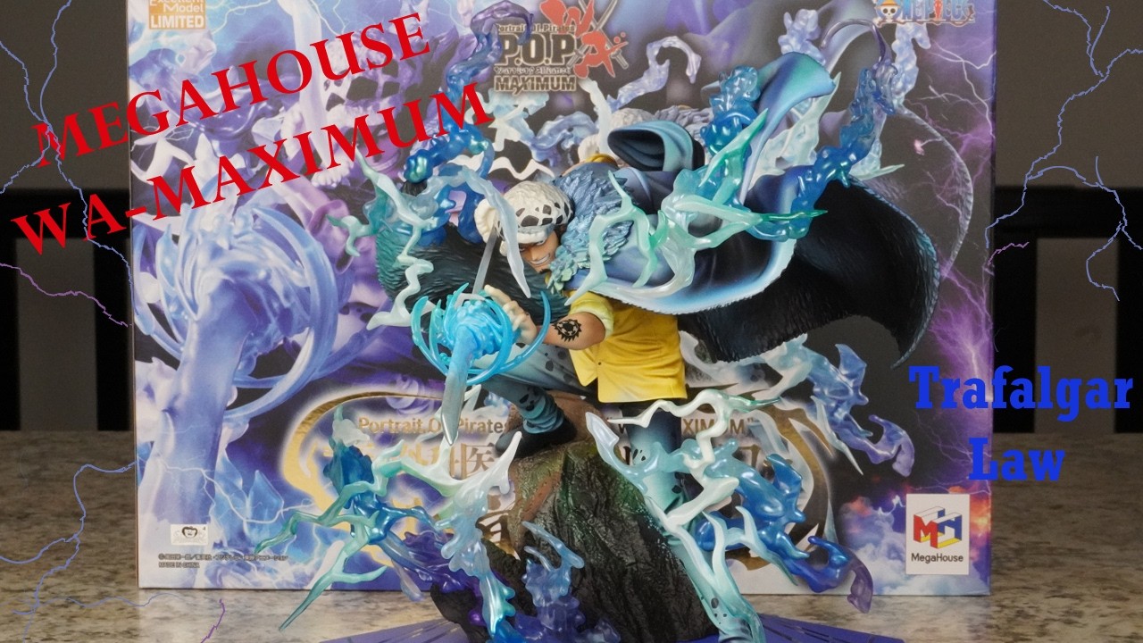 One Piece TRAFALGAR LAW -Portrait of Pirates WA-MAXIMUM Megahouse Figure Unboxing