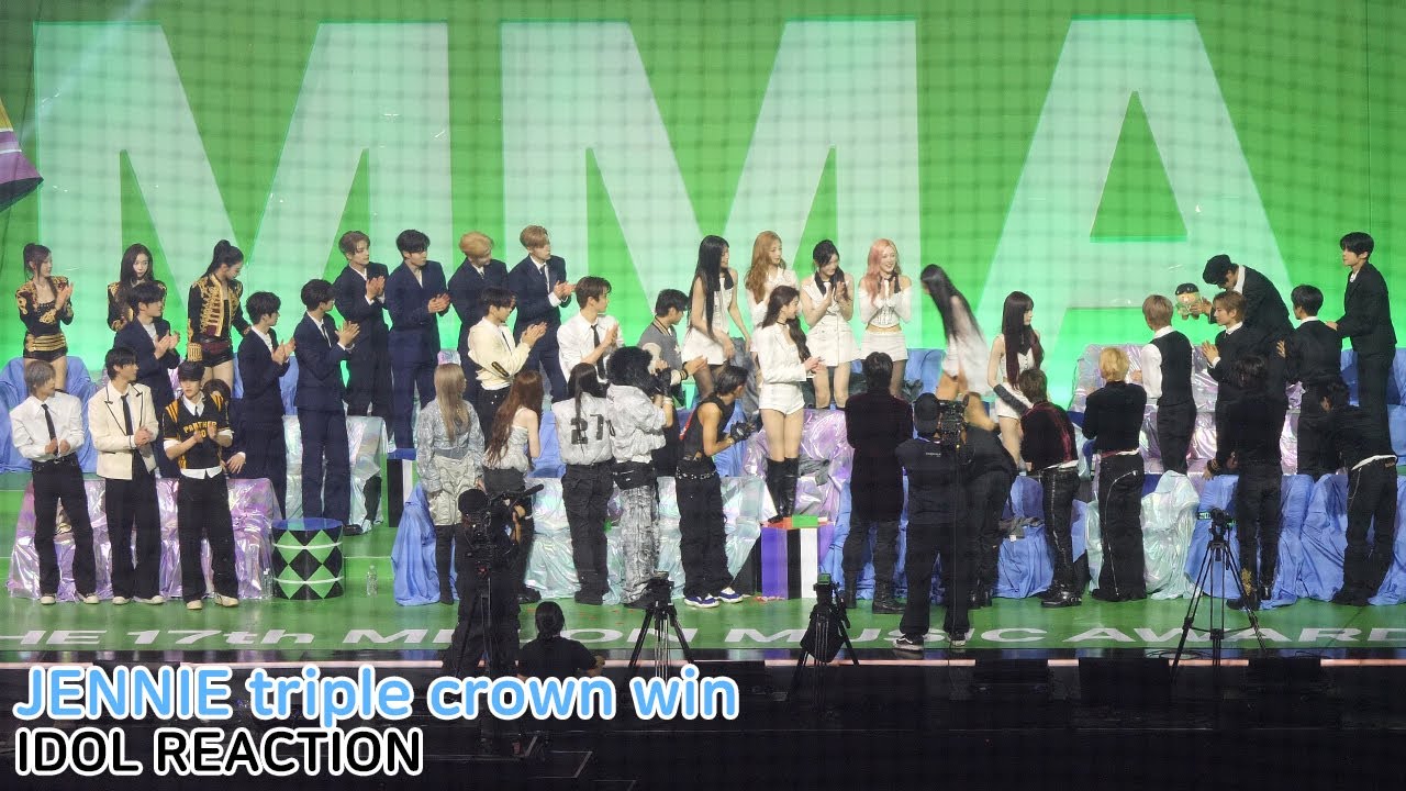 Idols react to Jennie's win (aespa IVE ADP BND RIIZE NCT WISH KiiiKiii ALPHA DRIVE ONE)｜MMA 2025