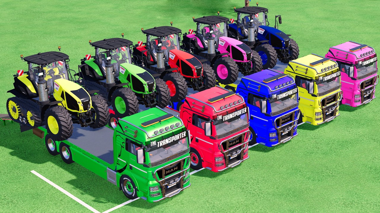 TRANSPORTING POLICE CARS, AMBULANCE, FIRE TRUCK, COLORFUL CARS WITH MIXER FARMING SIMULATOR 22! #236